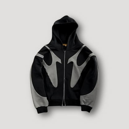Men's Graphic Hoodie Zip-Up Cotton Front Pocket - VibreMode