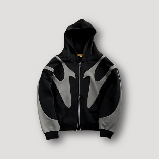 Men's Graphic Hoodie Zip-Up Cotton Front Pocket - VibreMode