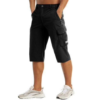 Men's Cargo Shorts Comfortable Stretch Fabric Beige