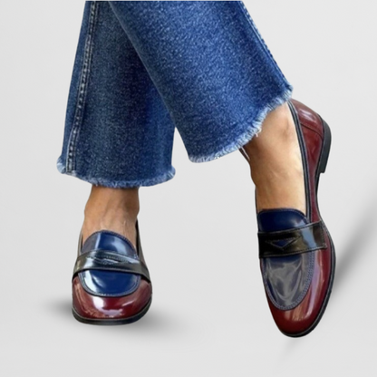 Women's Two Tone Slip On Loafers