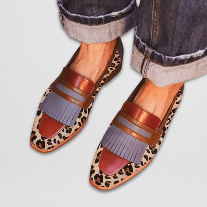 Luxury Brown Leather Slip On Shoes - VibreMode
