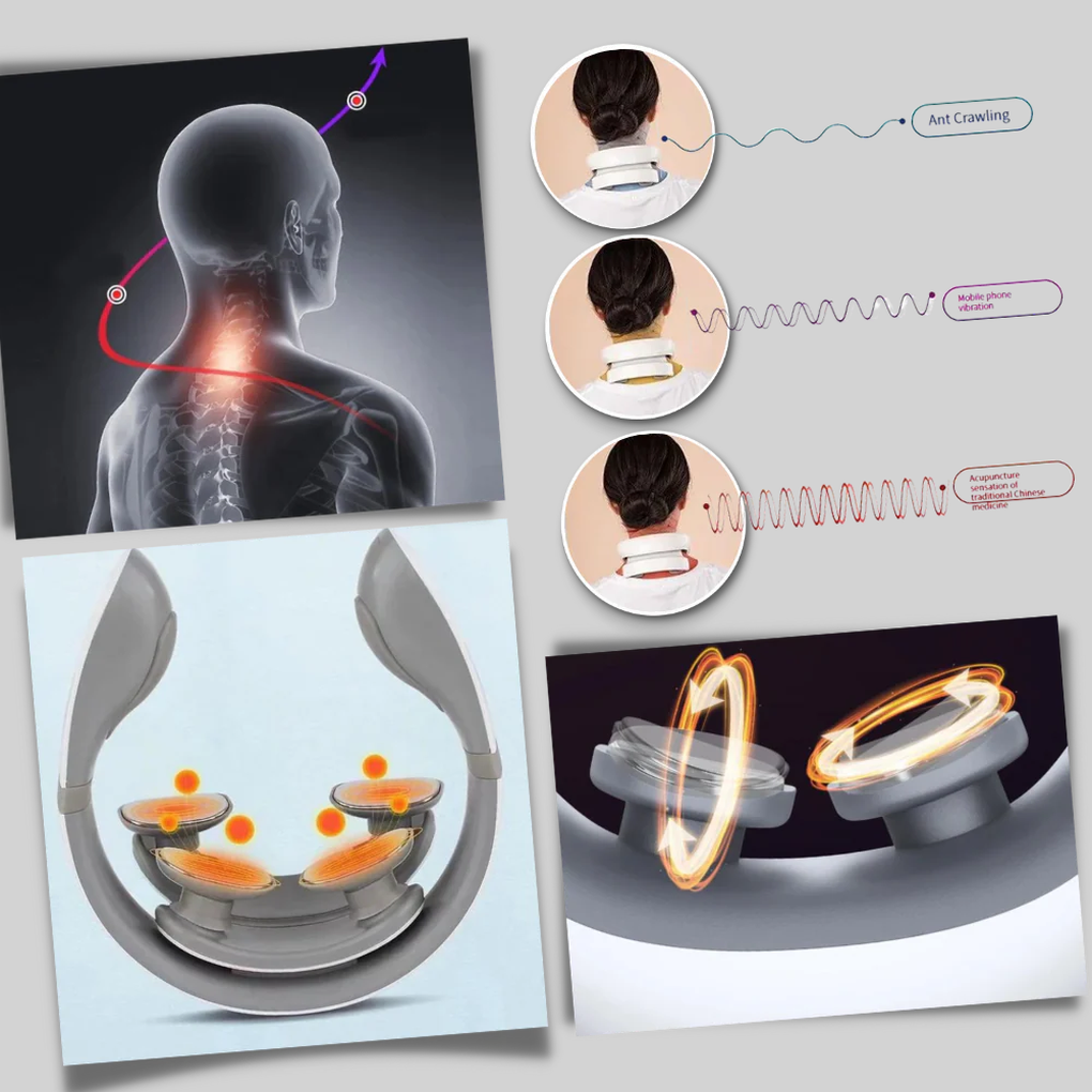 Electric Neck Shoulder Massager 4 Heads