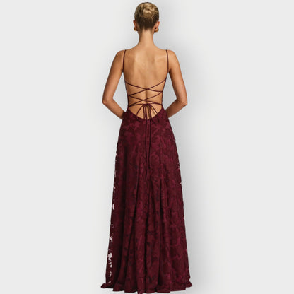 Elegant Strapless Velvet Evening Gown
