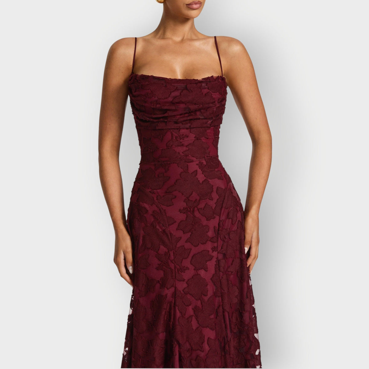 Elegant Strapless Velvet Evening Gown