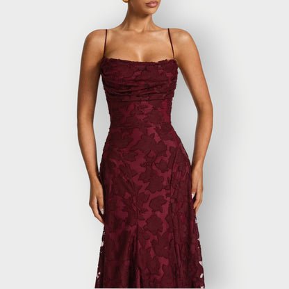 Elegant Strapless Velvet Evening Gown