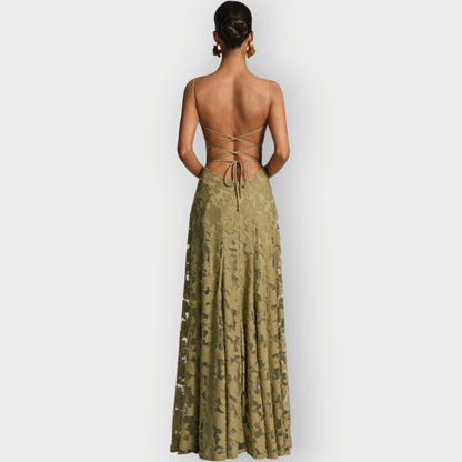 Elegant Strapless Velvet Evening Gown