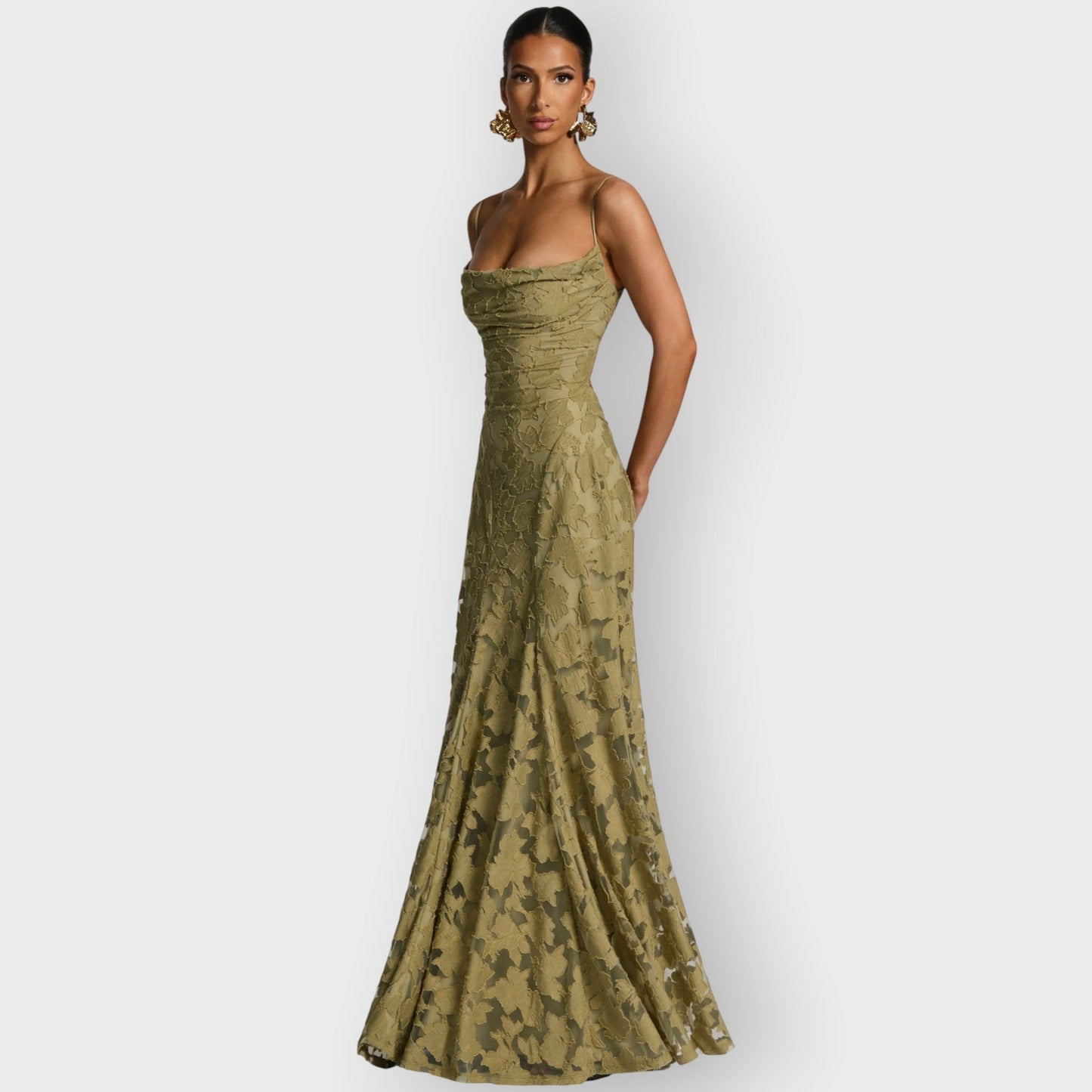 Elegant Strapless Velvet Evening Gown
