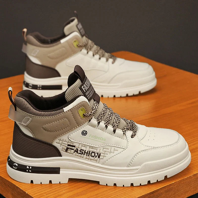 Men's High Lace-Up Sneakers Frederick - VibreMode