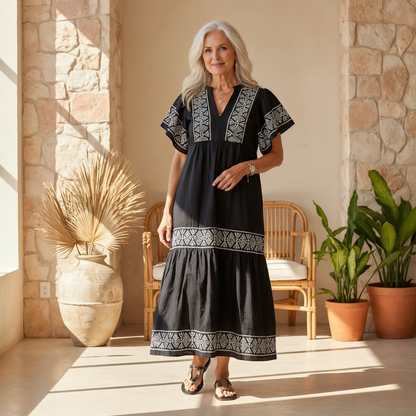 Women's Flowy Maxi Dress Tummy Control Boho Style Loose Fit