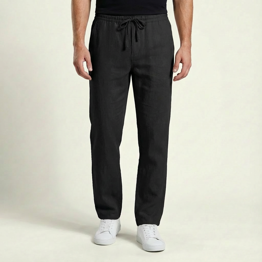 Men's Linen Trousers Lightweight Beige