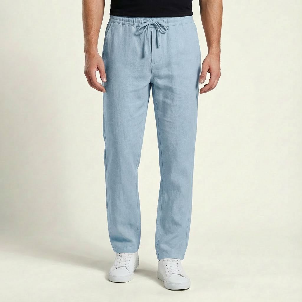 Men's Linen Trousers Lightweight Beige