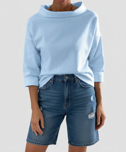 Women's Funnel Neck Blouse