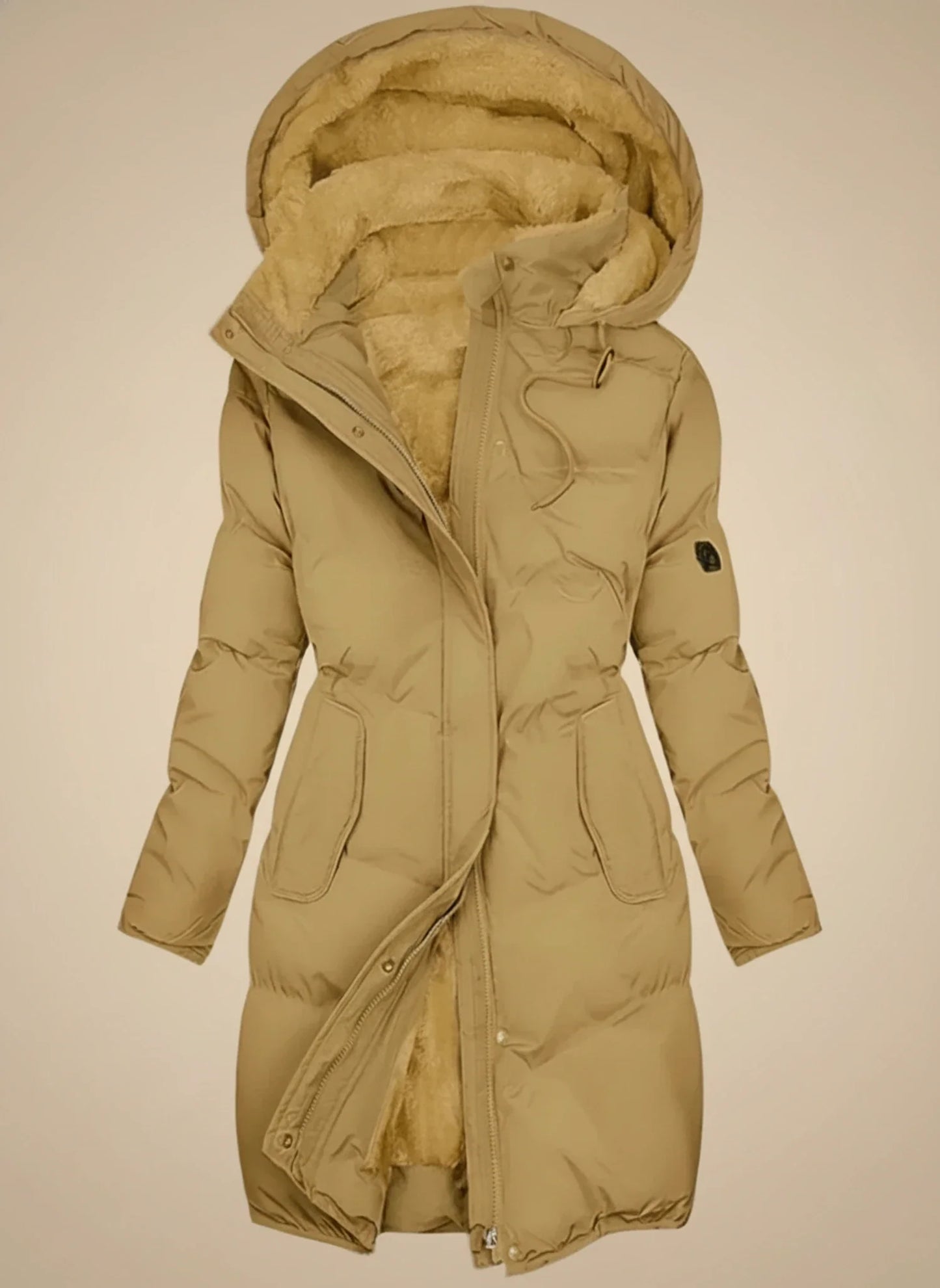 Women's Fur Lined Puffer Jacket Hooded