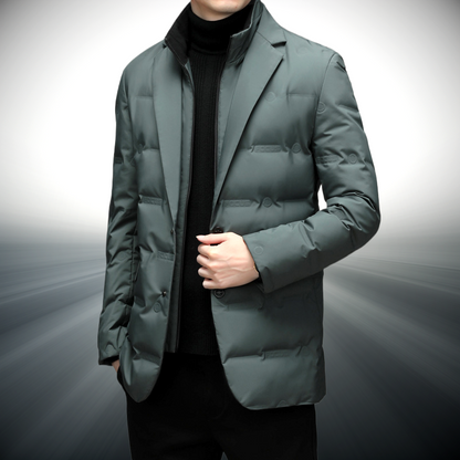 Classic Fit Quilted Mens Blazer Coat
