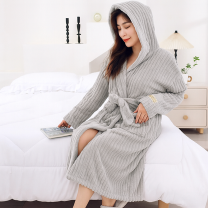 Women's Fleece Lounge Robe - VibreMode