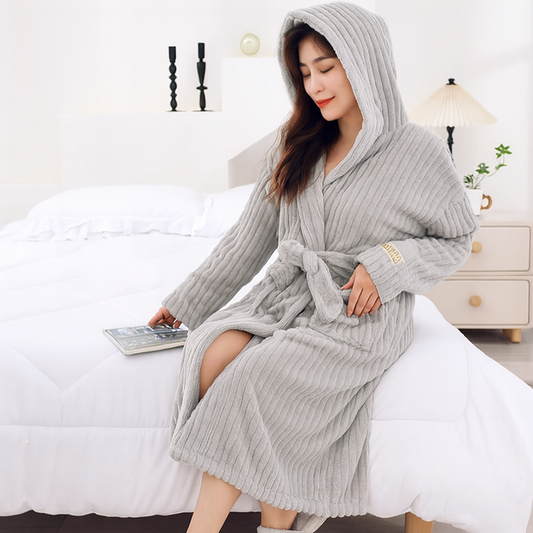 Women's Fleece Lounge Robe - VibreMode