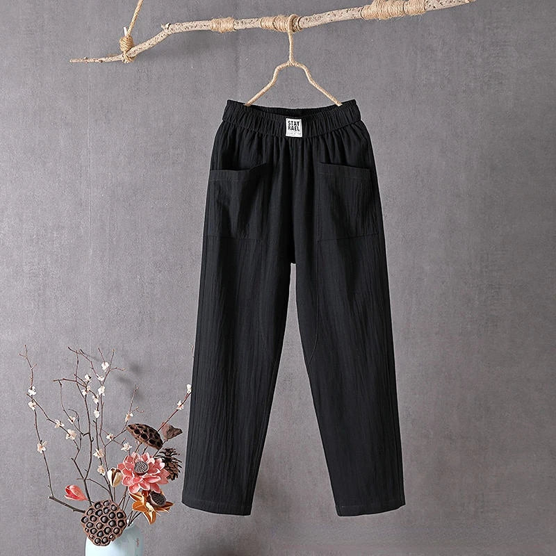 Lightweight Women's Casual Summer Pants with Pockets