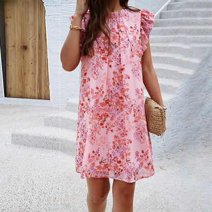 Image of Gail | Women's Ruffle Sleeve Mini Dress
