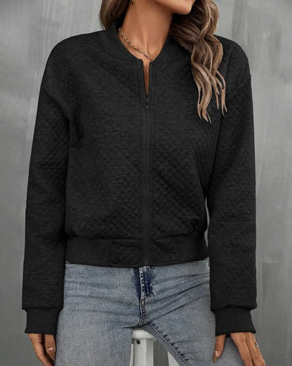 Image of Gale | Women's Zip-Up Quilted Bomber Jacket