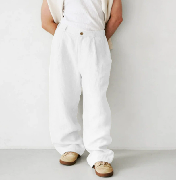Image of Garrett | Men's High-Waisted Chino Trousers