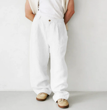 Image of Garrett | Men's High-Waisted Chino Trousers