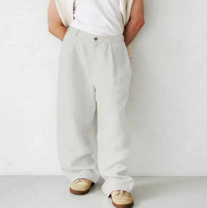 Image of Garrett | Men's High-Waisted Chino Trousers