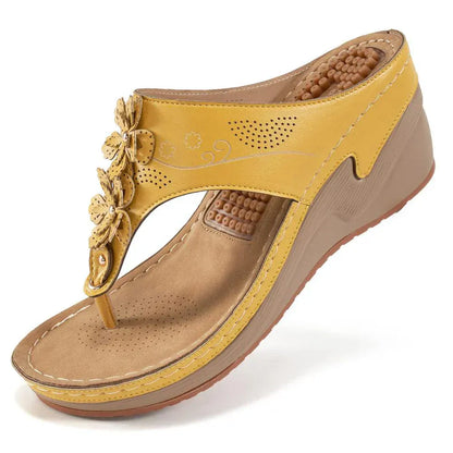 Comfortable Arch Support Wedge Thong Sandals