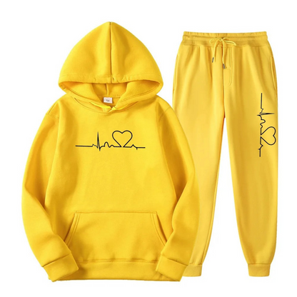 Cozy Ladies Snowflake Hoodie Sweat Suit