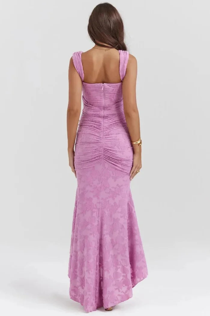 Women's Floral Lace Midi Dress Sleeveless