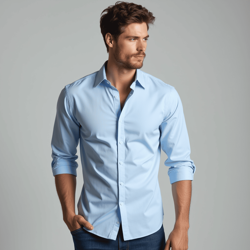 Men's Long Sleeve Button Down Shirt - VibreMode
