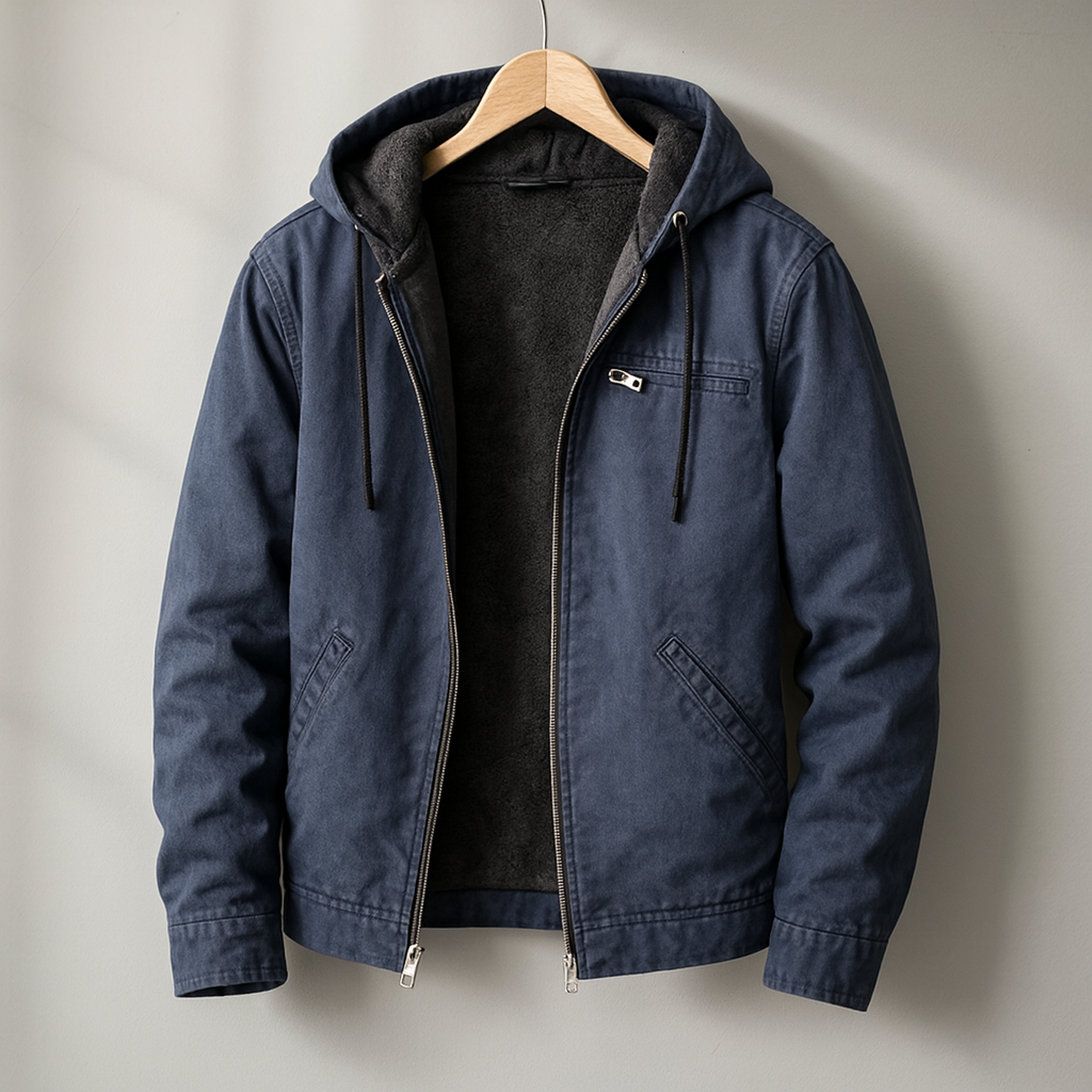 Image of George | Men's Hooded Full Zip Casual Jacket