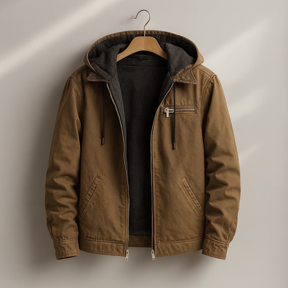 Image of George | Men's Hooded Full Zip Casual Jacket