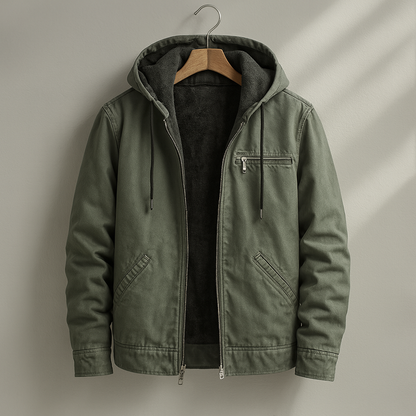 Image of George | Men's Hooded Full Zip Casual Jacket