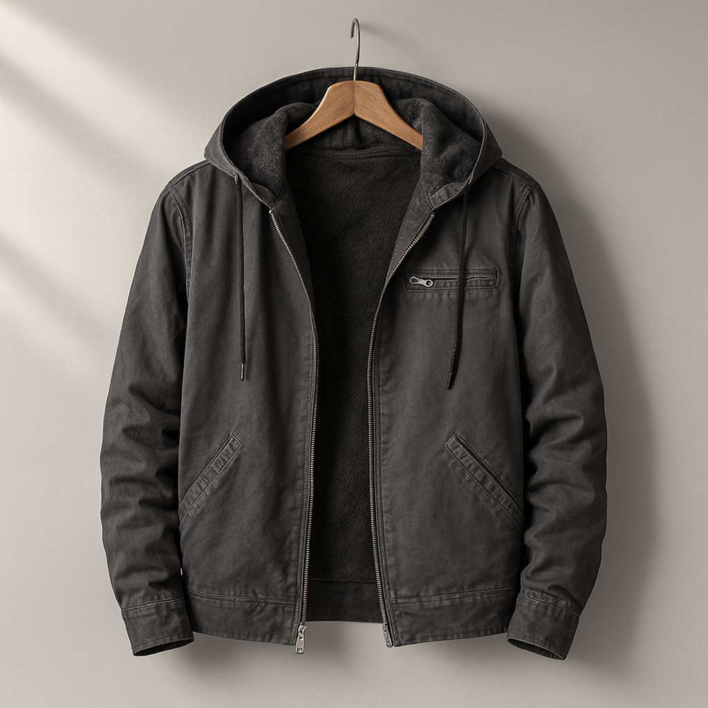 Image of George | Men's Hooded Full Zip Casual Jacket