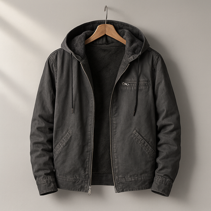 Image of George | Men's Hooded Full Zip Casual Jacket