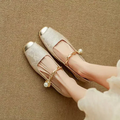 Sparkly Buckle Mary Jane Pumps for Women