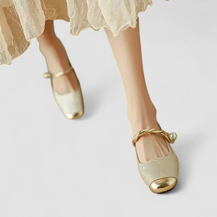 Elegant Ladies Buckle Low Heel Sandals