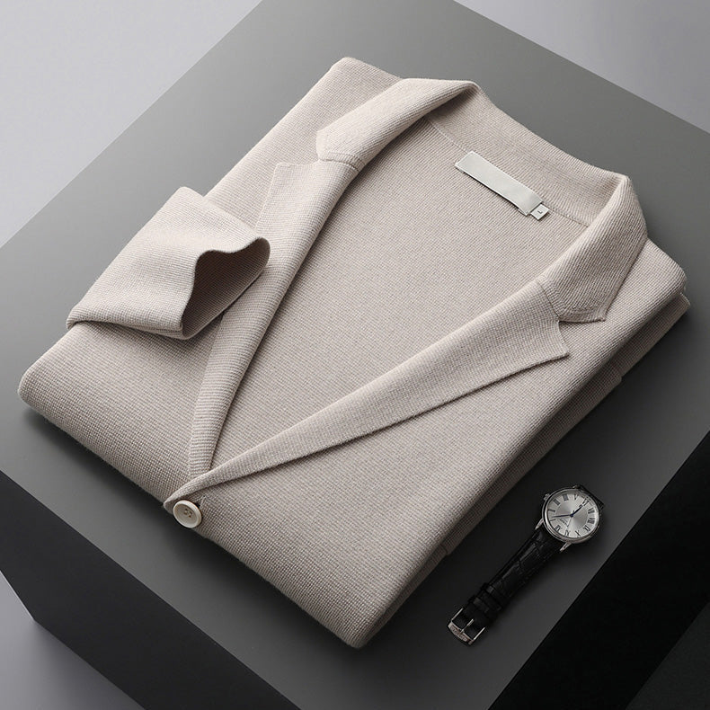 Soft Pure Wool Crew Neck Cardigan