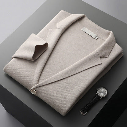 Soft Pure Wool Crew Neck Cardigan