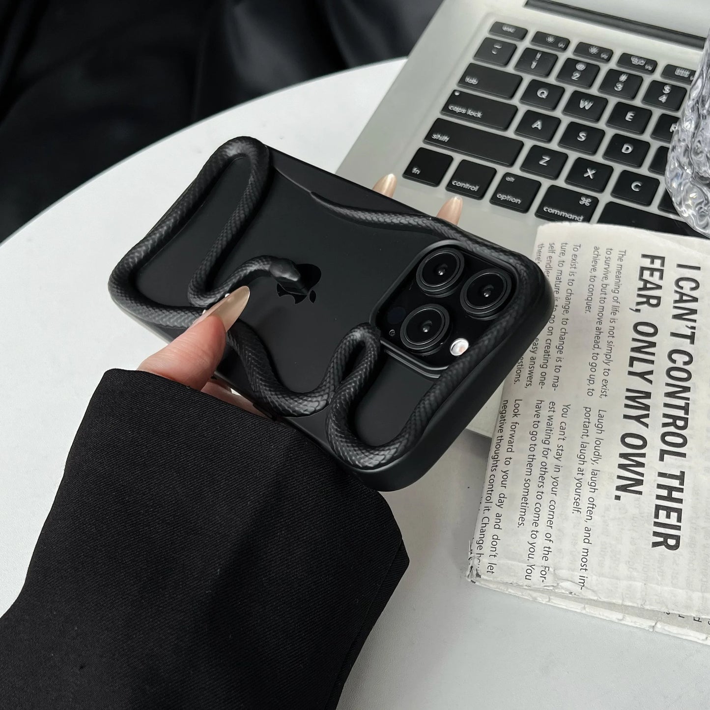 Edgy Black iPhone Cover