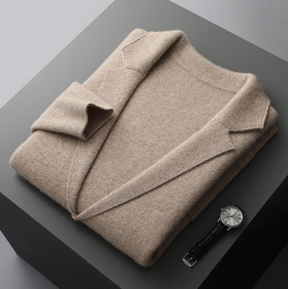 Soft Pure Wool Crew Neck Cardigan