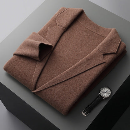 Soft Pure Wool Crew Neck Cardigan