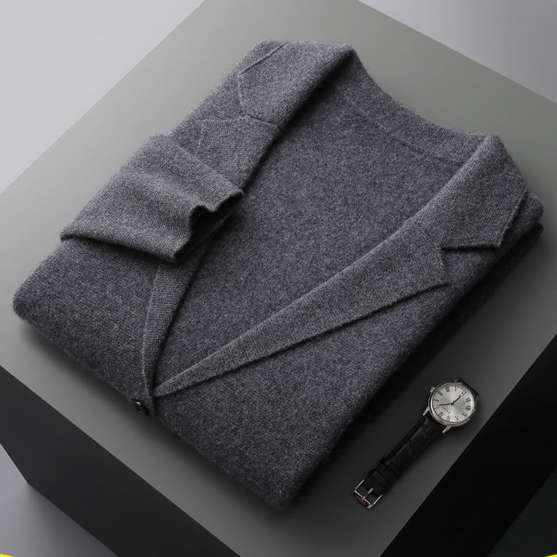 Soft Pure Wool Crew Neck Cardigan