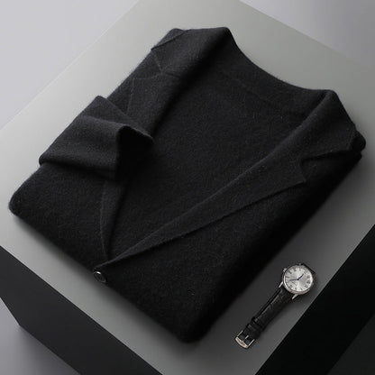 Soft Pure Wool Crew Neck Cardigan