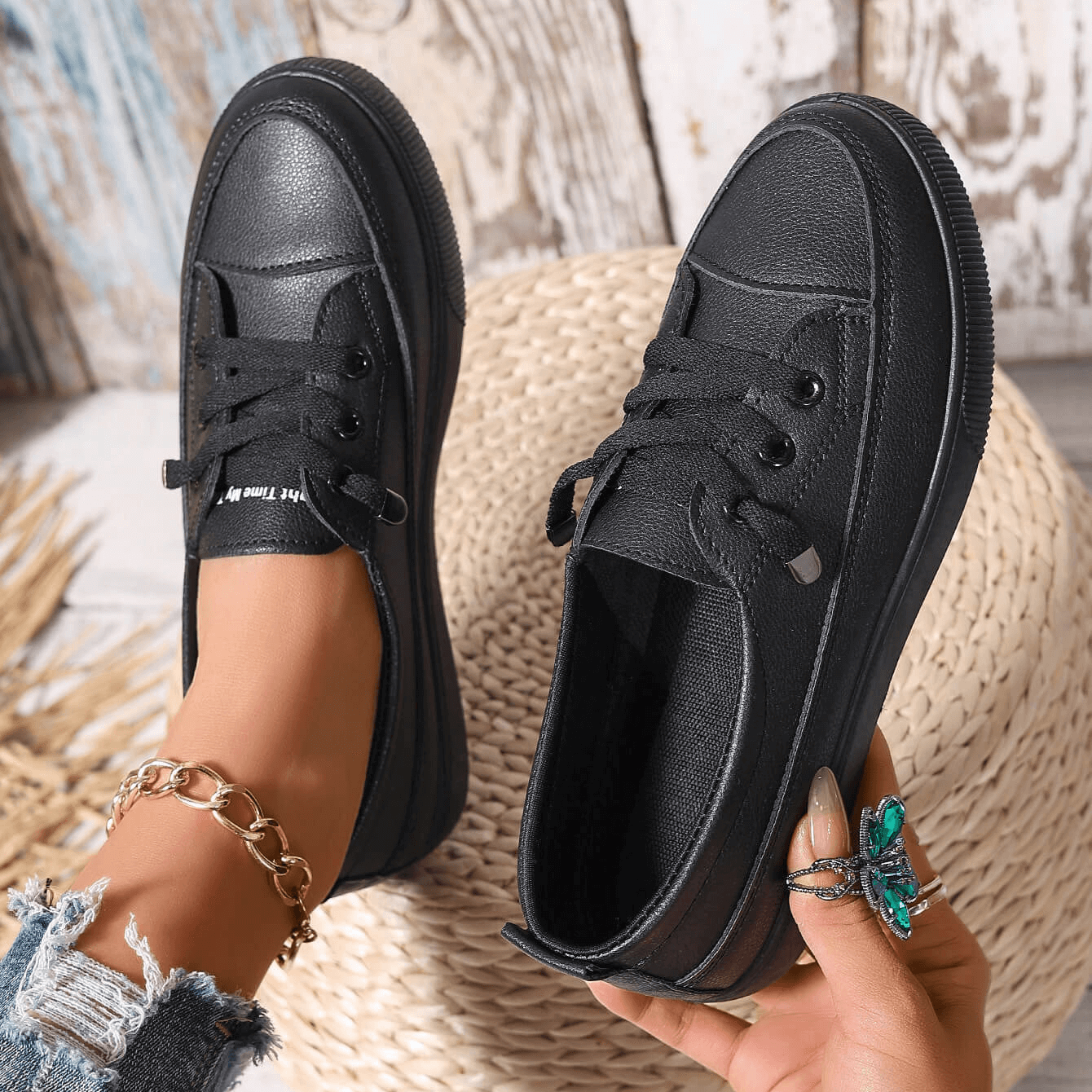 Image of Geraldine | Women's Lace-Up Platform Sneakers