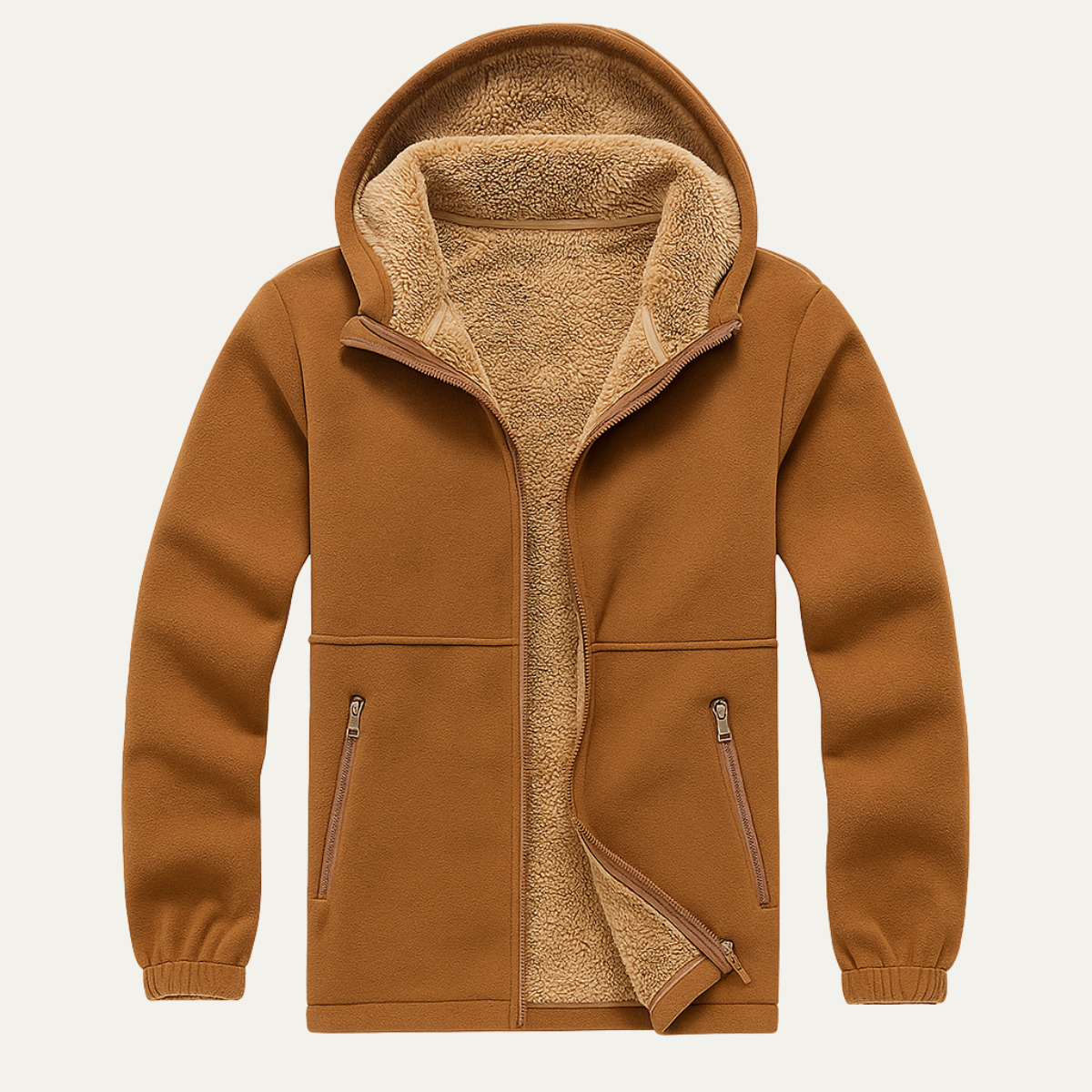 Men's Soft Shell Fleece Hooded Jacket - VibreMode