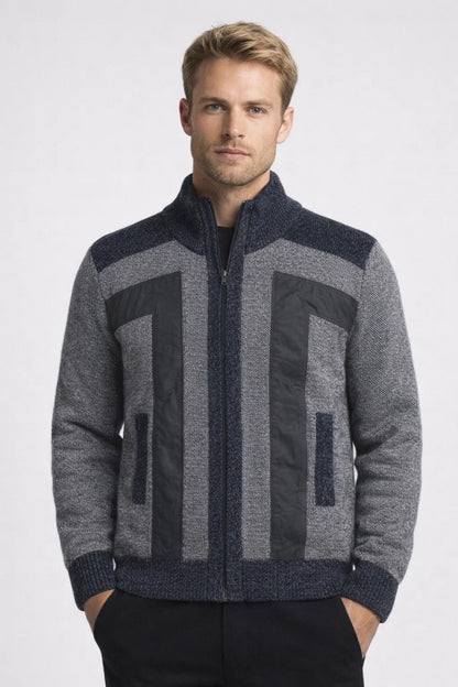 Men's Zip-Up Cardigan Sweater - VibreMode