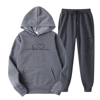 Cozy Ladies Snowflake Hoodie Sweat Suit