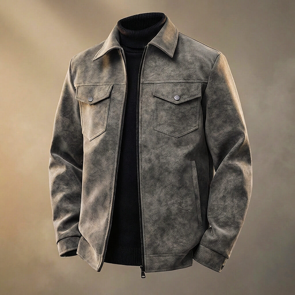 Classic Vintage Brown Leather Jacket