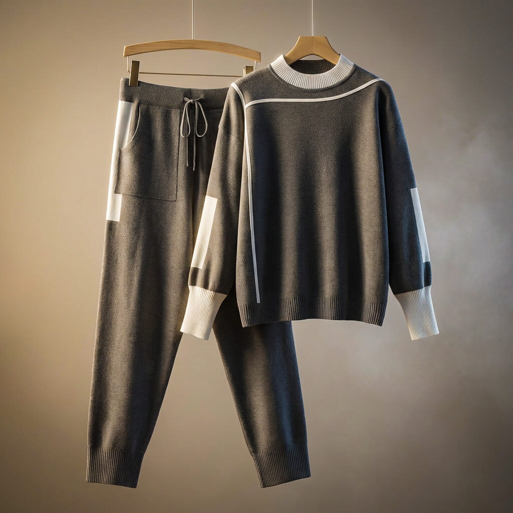 Luxury Pure Wool Coat Set - VibreMode